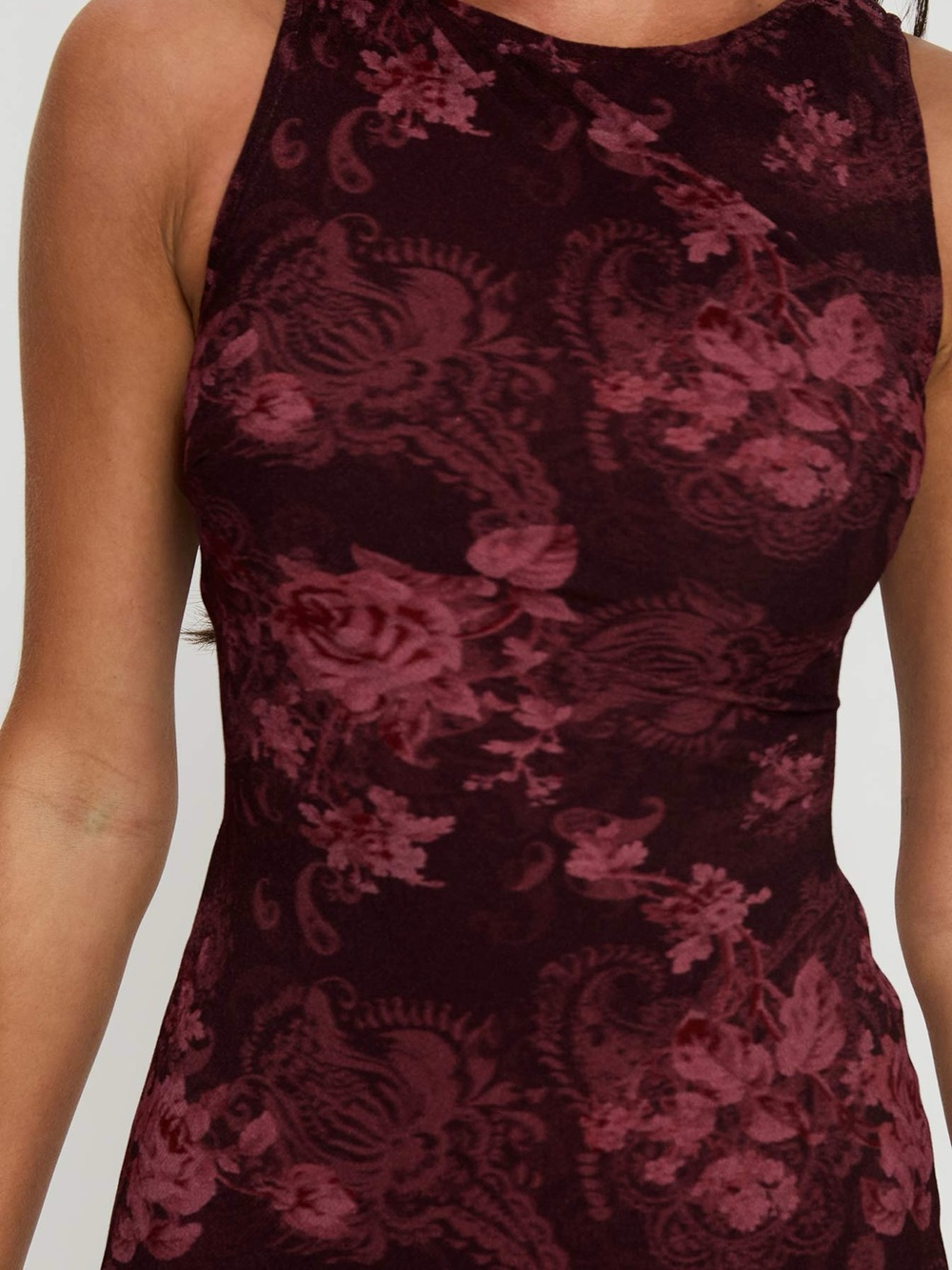 NWT Princess Polly Vivre Mini Dress Burgundy Paisley Floral Women’s Size US 2 - Picture 3 of 11